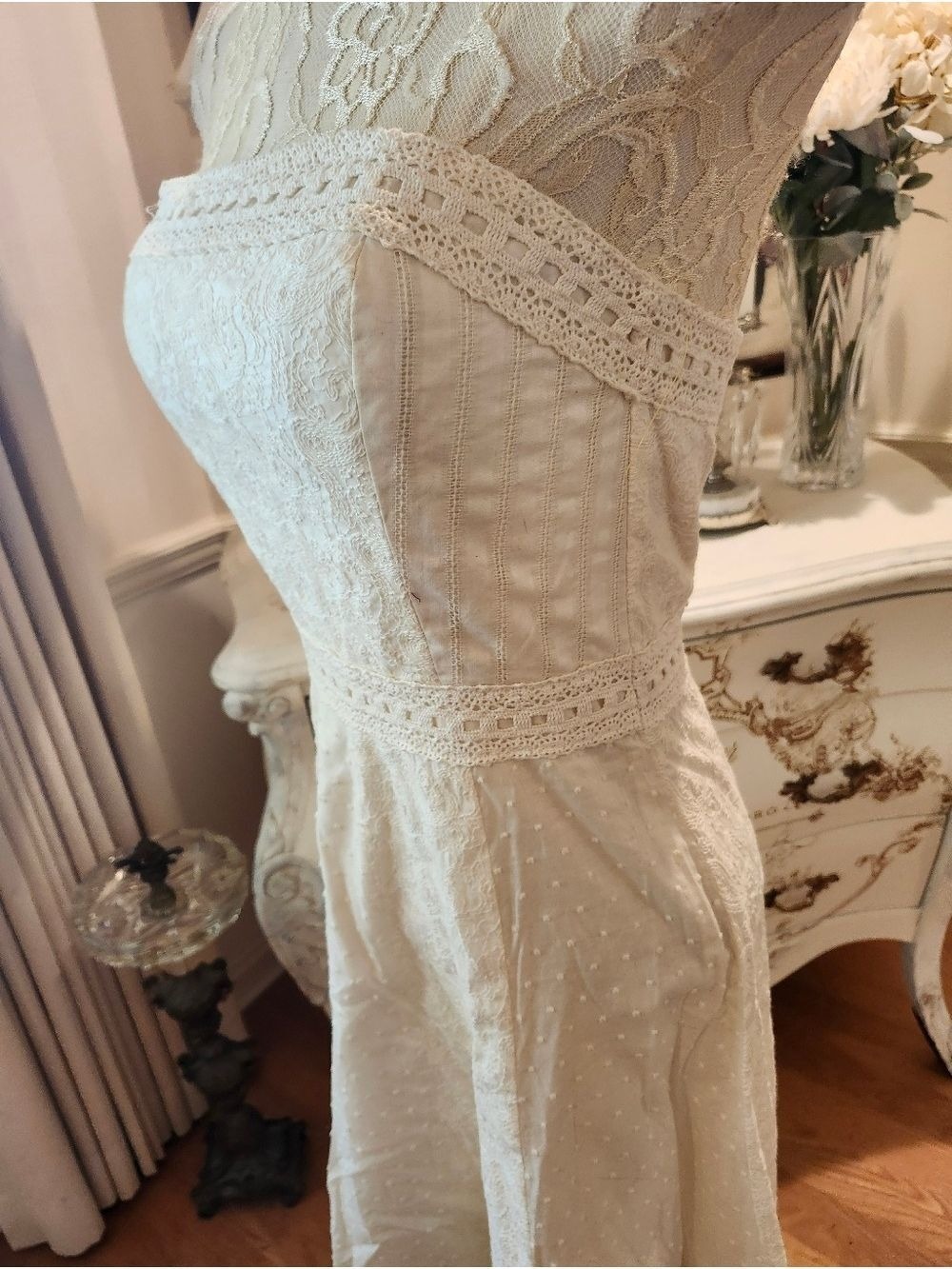 White House Black Market Summer Strapless Linen Palm Beach Chic Dress 6 - Picture 7 of 10